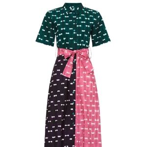 Busayo Polka Dot Shirt Midi Dress, 16